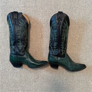 Justin vintage alligator cowboy boots